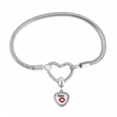 Stainless Steel Heart Charms Bracelet Women Luxury PDM088