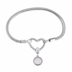 Stainless Steel Heart Charms Bracelet Women Luxury PDM127