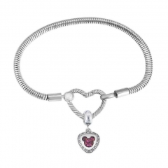 Stainless Steel Heart Charms Bracelet Women Luxury PDM085