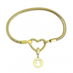Stainless Steel Heart Charms Bracelet Women Luxury PDM145