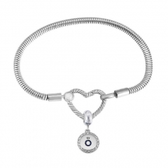 Stainless Steel Heart Charms Bracelet Women Luxury PDM116