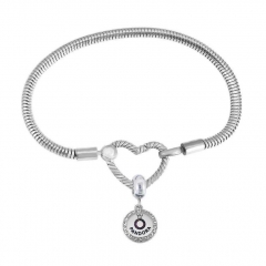Stainless Steel Heart Charms Bracelet Women Luxury PDM133