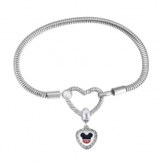 Stainless Steel Heart Charms Bracelet Women Luxury PDM086