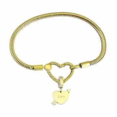 Stainless Steel Heart Charms Bracelet Women Luxury PDM149