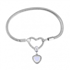 Stainless Steel Heart Charms Bracelet Women Luxury PDM084