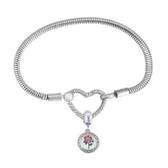 Stainless Steel Heart Charms Bracelet Women Luxury PDM125