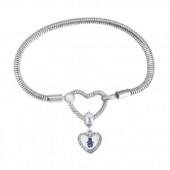 Stainless Steel Heart Charms Bracelet Women Luxury PDM103