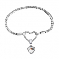 Stainless Steel Heart Charms Bracelet Women Luxury PDM082
