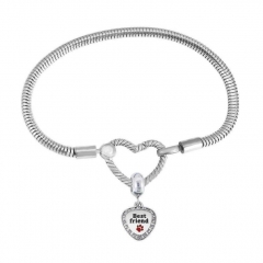 Stainless Steel Heart Charms Bracelet Women Luxury PDM080