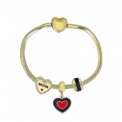 Stainless Steel Heart Women charms Bracelet  XK3594