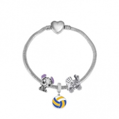 Stainless Steel Heart Women charms Bracelet  XK3643