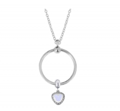 Stainless Steel Choker Simple Pendant Necklace  PDN714