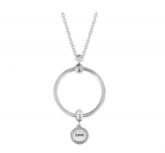 Stainless Steel Choker Simple Pendant Necklace  PDN742