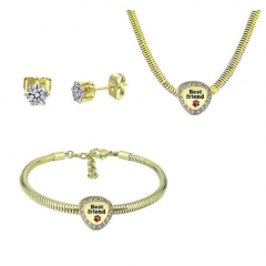Stainless Steel Pandent Charms Jewelry Set   PDS315