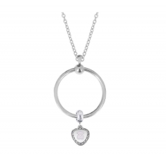 Stainless Steel Choker Simple Pendant Necklace  PDN705