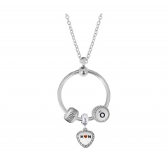 stainless steel charm necklace for girl PDN798