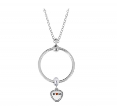 Stainless Steel Choker Simple Pendant Necklace  PDN712