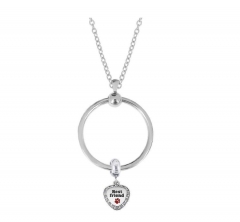 Stainless Steel Choker Simple Pendant Necklace  PDN709